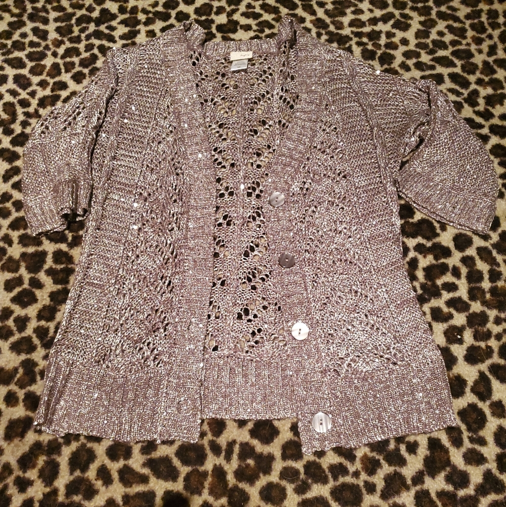 Daytrip quarter sleeve cardigan gold sweater